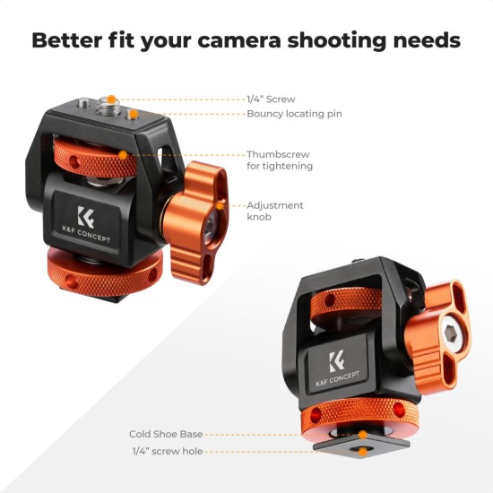 K&F Concept MS-42 Monitor Mount with Cold Shoe